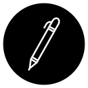 Pen Writing Black Filled icon