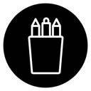 Pencil holder icon