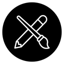 Pencil paintbrush 2 icon