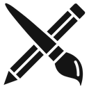 Pencil paintbrush 4 icon