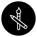Pencil paintbrush icon