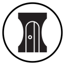 Pencil sharpener Black Filled icon