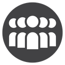 People Group Cluster Black Filled icon