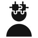 People head with puzzles icon
