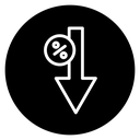Percent down icon