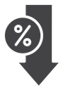 Percent down icon