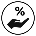 Percentage Hand Offer icon