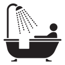 Person bathing icon