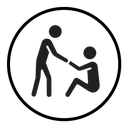 Person help someone icon