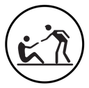 Person help someone icon