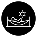Person in hammock icon