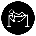Person in hammock icon