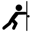 Person push the door icon