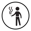 Person smoking icon