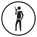 Person smoking icon