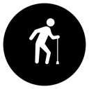 Person walking with cane 2 icon
