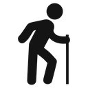 Person walking with cane 4 icon
