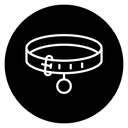 Pet Collar Black Filled icon