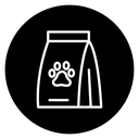 Pet food bag icon