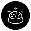 Pet Food Bowl Black Filled icon