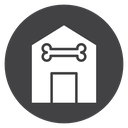 Pet House Bone Black Filled icon