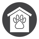 Pet shelter Black Filled icon