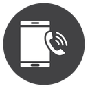 Phone Call Signal Black Filled icon