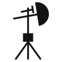 Photography lighting Black Filled icon