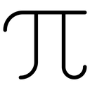 Pi Black Filled icon