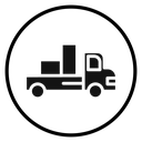 Pickup truck Black Filled icon