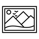 Picture Frame Mountain Landscape icon