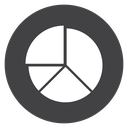 Pie Chart Black Filled icon