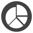 Pie Chart Black Filled icon