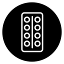 Pill blister pack icon