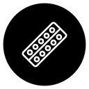 Pill Blister Pack Black Filled icon