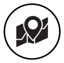 Pin on a map icon