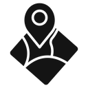 Pin on a map icon