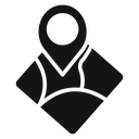 Pin on a map icon