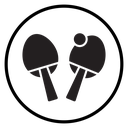 Ping pong Black Filled icon
