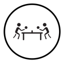 Ping-pong, table tennis icon