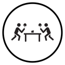 Ping-pong, table tennis Black Filled icon