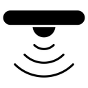 Pir sensor Black Filled icon