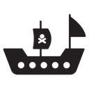 Pirate ship icon