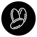 Pistachio Nuts Black Filled icon