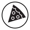Pizza slice Black Filled icon