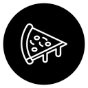 Pizza Slice Black Filled icon