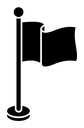 Plain Flag Stand icon