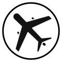 Plane Black Filled icon