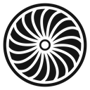 Plane turbine icon