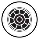 Plane Turbine Fan Black Filled icon